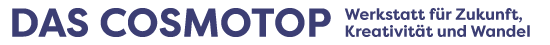 web schriftzug cosmo blau